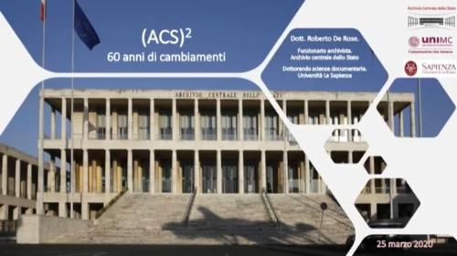 L ARCHIVIO CENTRALE DELLO STATO COMPIE 60 ANNI 3